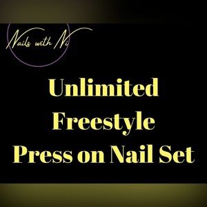 10pcs Medium Square Unlimited Freestyle Press on Nails